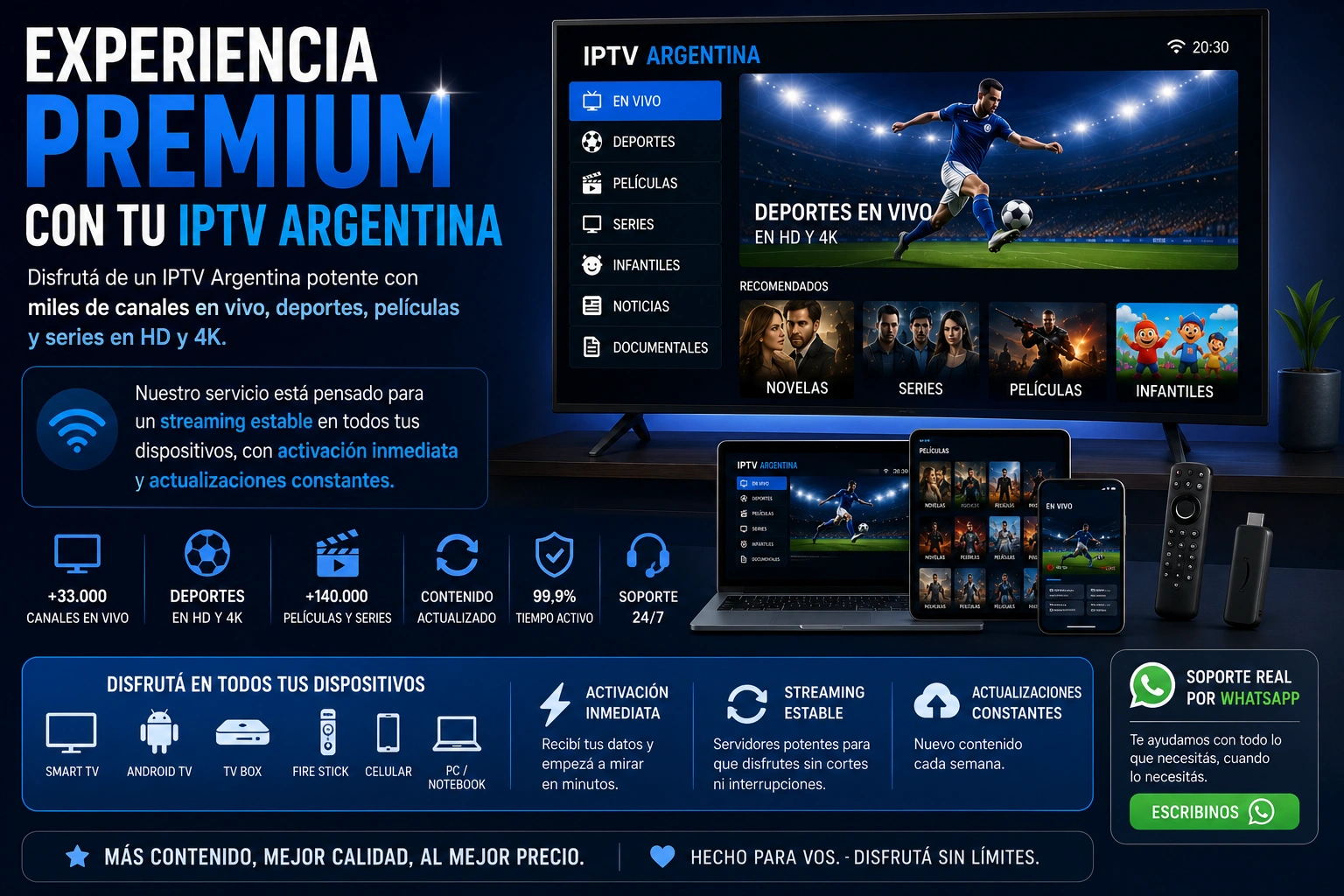Experiencia Premium con Tu IPTV Argentina